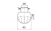 Головка моющая AISI 316L 5321B (180 град) шплинт DN 28(12,2)/1,3 NIOB
